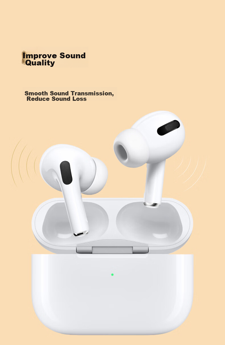 Masentek ES12 Earbud Case Protective Cover Compatible with AirPods Pro 1/2 Bluetooth Earphones for Apple 34/35/36/37 Series, Silicone Anti-Slip Anti-Drop Accessory, 2 Pairs 9