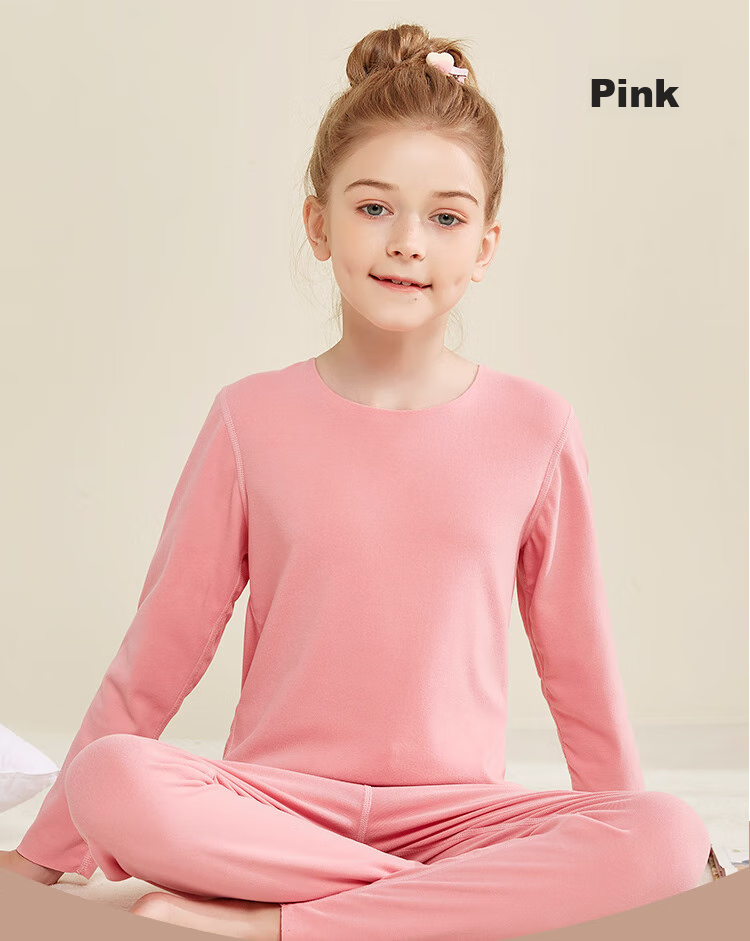 Langsha Children's Thermal Underwear, Seamless Autumn Top And Pants for Boys And Girls, Sleepwear Set for School-Age Kids, Teenagers And Toddlers 13