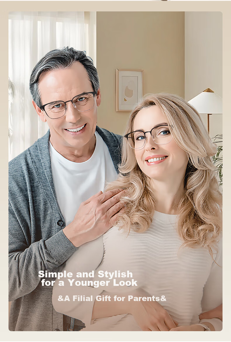 Ouna Reading Glasses for Men And Women, High Definition Anti-Blue Light Anti-Radiation Glasses, Black Gunmetal Frame, 250 Degrees 2