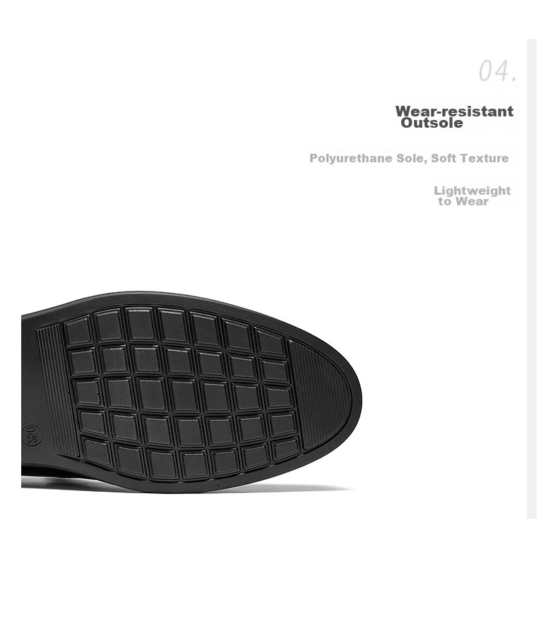RED DRAGONFLY Leather Slip-On Dad Shoes, Casual Shoes for Men, Business Leather Shoes for Men, WTA23336, Black, Size 44 7