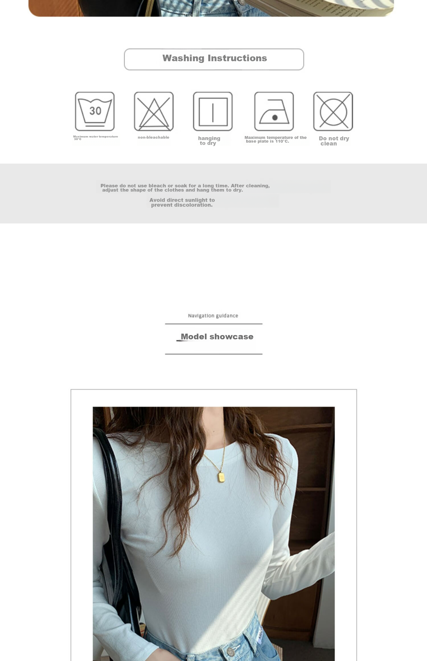 YUZHAOLIN Women's Base Layer Top for Spring And Autumn, Thin Undershirt, Round Neck Ribbed Black And White Long-Sleeve T-Shirt for Fall And Winter 3