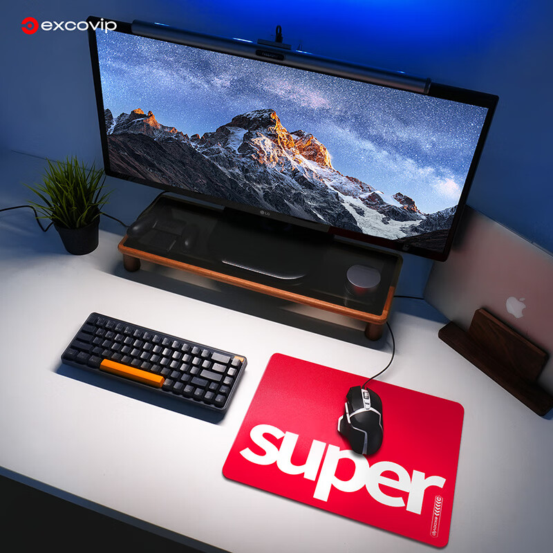 EXCO Extra Large Photovoltaic Glass Scale Mouse Pad Desk Mat Transparent 80*30cm Gaming Office Computer Portable Self-Notebook Smooth Hard Surface 0171 9