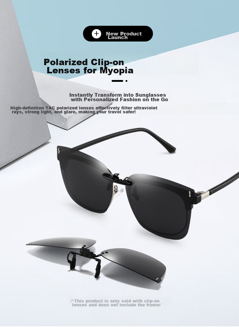 LESCA LUNETIER Polarized Clip-On Sunglasses for Men And Women, Adjustable Prescription Sunglasses Clip-On for Driving And Fishing 1