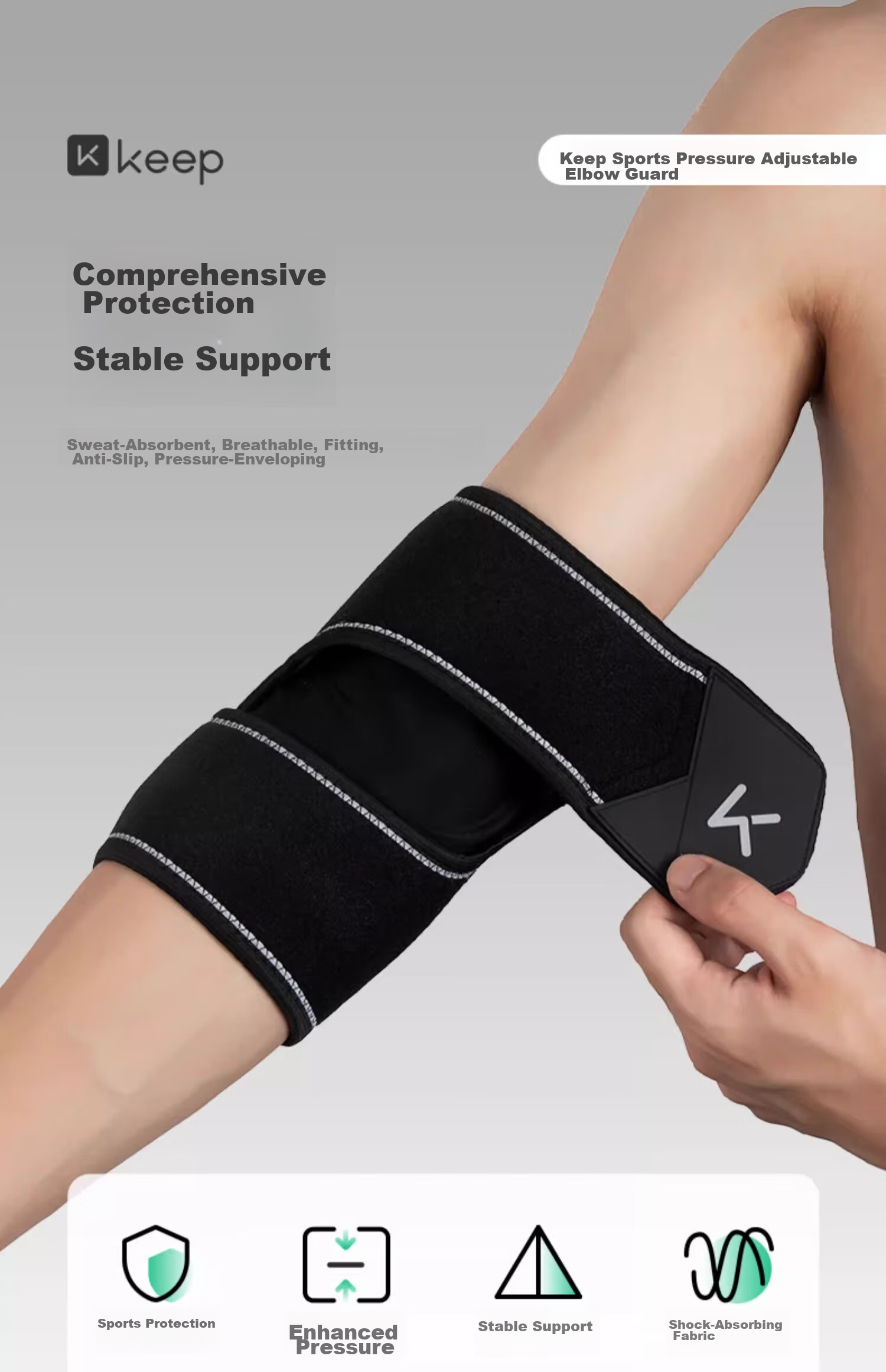 Keep Sports Elbow Guard for Men And Women, Hand Warmth Protection for Tennis, Badminton, Basketball, Fitness, Bench Press Elbow Joint Protection Sleeve 1