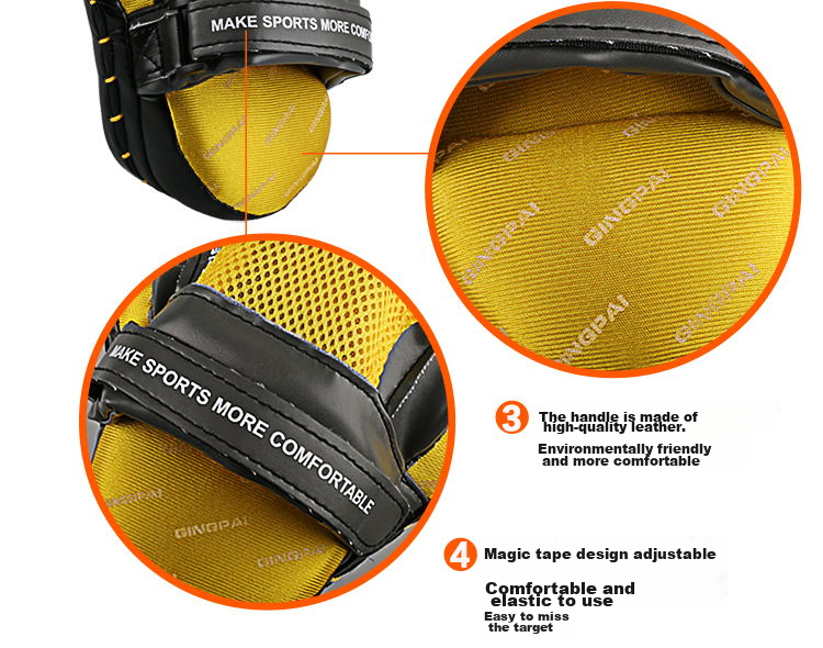 Jingpai Sanda Boxing Target, Curved Hand Target, Training Punching Target, Sanda Taekwondo Foot Target, Black 8
