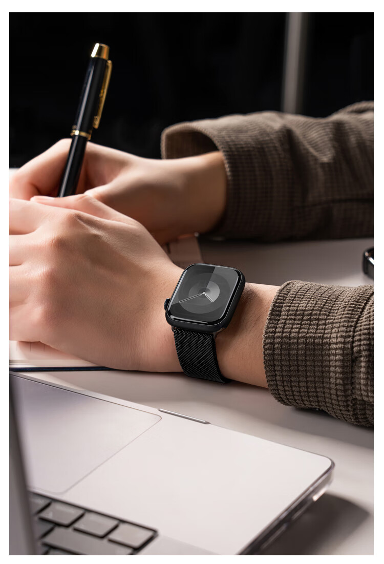 Iboann Magnetic Watch Band Compatible with Huawei Fit5, Milanese Loop for Huawei Watch Fit4/5Pro, Metal Integrated Accessory for Smartwatch FIT3 23