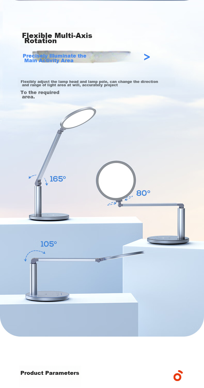 Haishibao National AA-Grade Full-Spectrum Eye Protection Desk Lamp for Children And Students' Study And Reading, Dormitory Bedroom Lamp VL235B 22