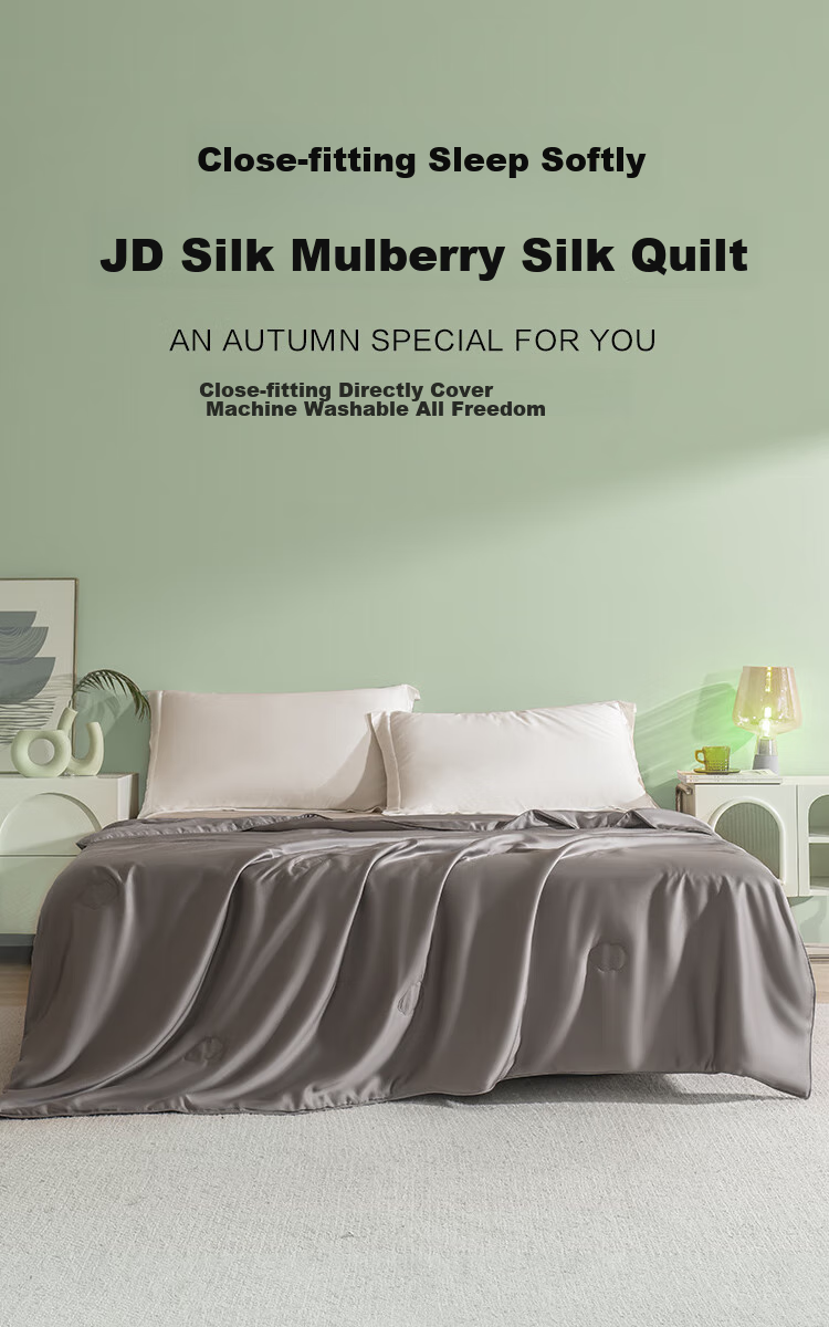 JD Jingzao Silk Quilt Lenzing Tencel Summer Cooling Quilt Air Conditioning Quilt 100% Silk Cooling Quilt 1.8x2.1m 3