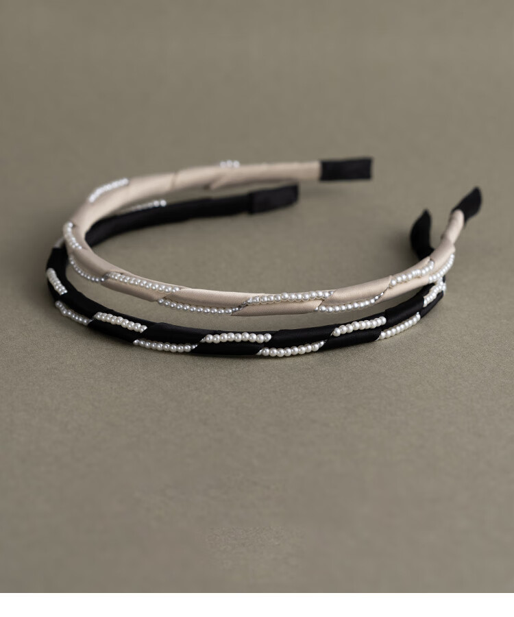 Xiangwan Hair Headband, Vintage Elegant Pearl Headband for Women, High-End Feel, Versatile Thin Headband for Going Out, Elegant Hair Accessory 4
