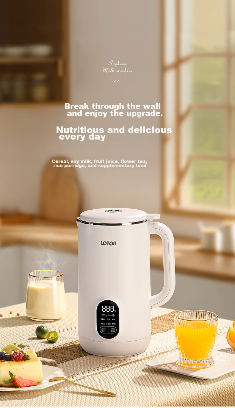 LOTOR High-Speed Blender Soy Milk Maker for Home Use, Automatic 4-5 Person Capacity, No Cooking Or Washing Required, Noise Reduction Juicer Machine for Grains And Complementary Food 2