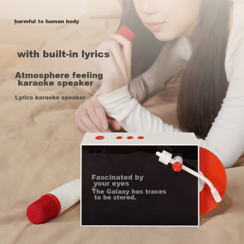 EZVALO Floating Bluetooth Speaker with AI Voice Karaoke, Wireless Microphone, Creative Desktop Speaker, Birthday And Mid-Autumn Festival Gift 1