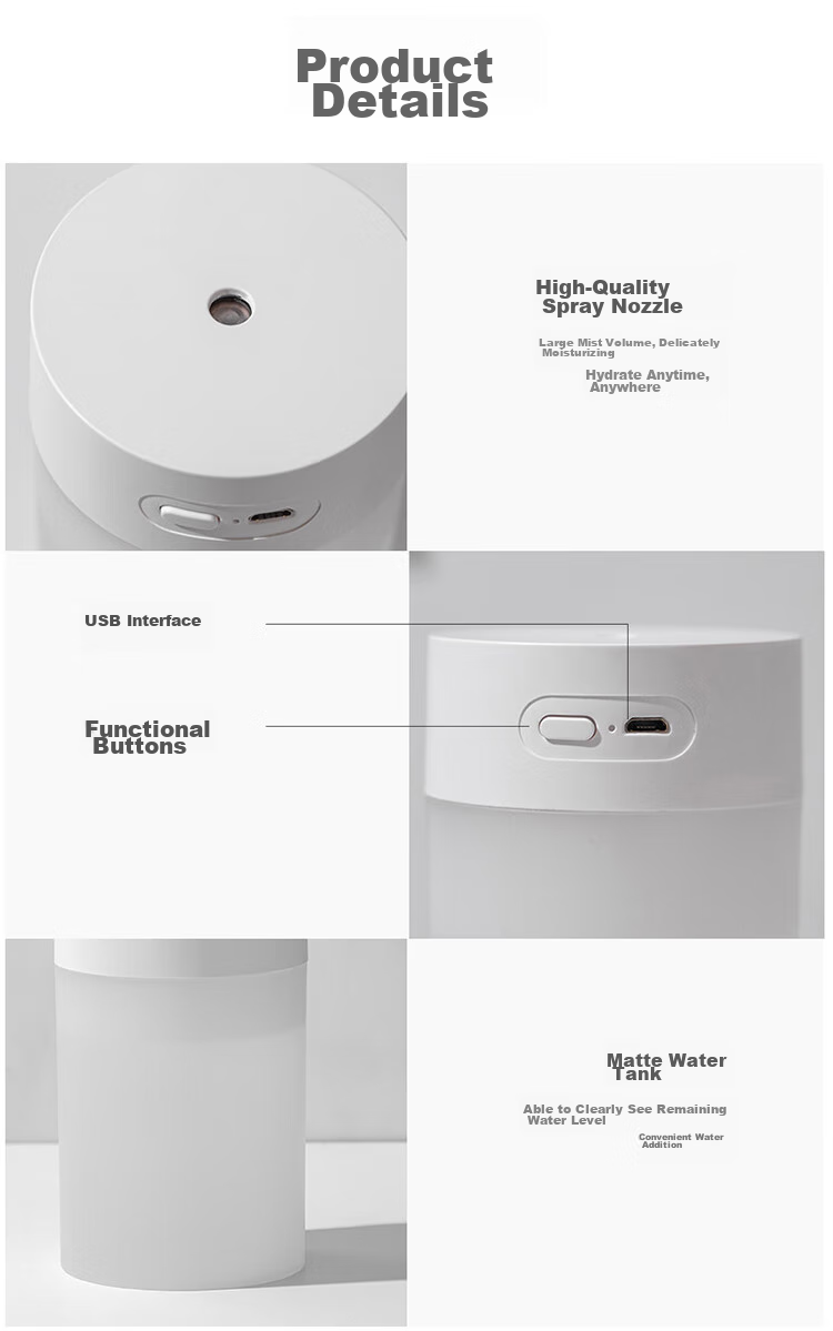 HANASS Desktop Humidifier, Compact Quiet Humidifying Companion for Rhinitis, Air-Conditioned Rooms, Home And Office Use, USB Plug-In Portable Car-Mounted MYX-109 38 Home Portable for Office Workers 12