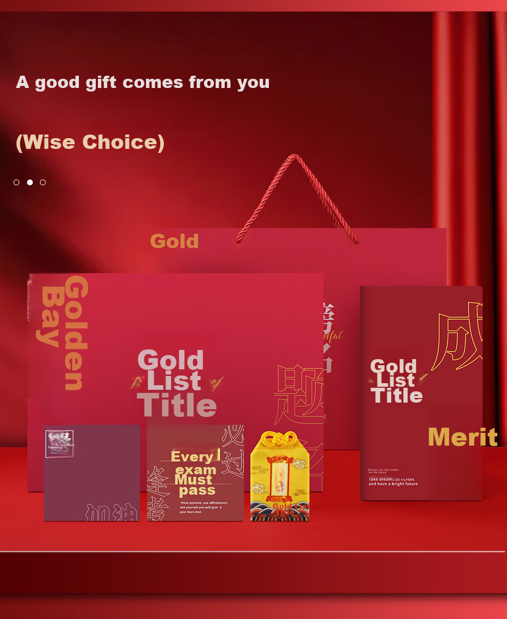 Jiaranheng Golden List Gift Box for Middle School Entrance Exam, Inspirational Ceremony Gift, Graduation Banquet Blessing Gift, Graduation Present for Students And Classmates, Souvenir Gift 8