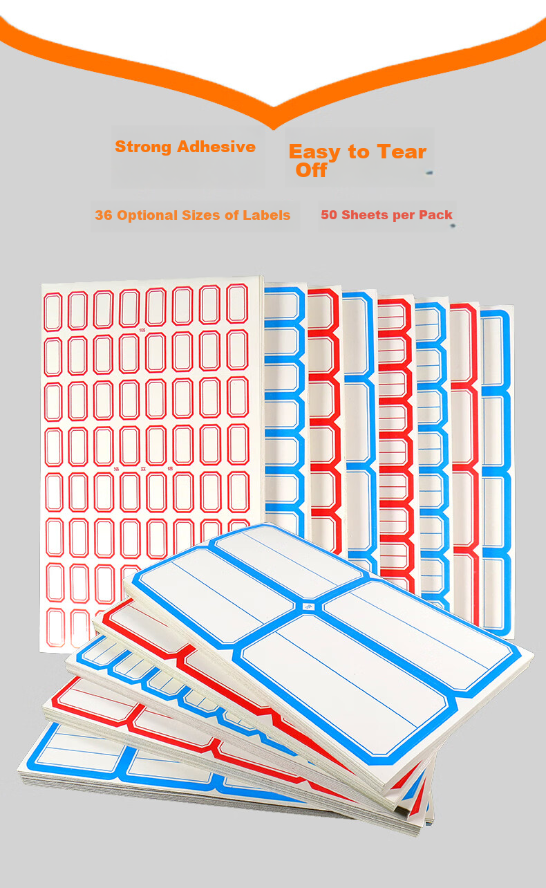 LISON 401 Red *50 Sheets, 29*19mm (40 Pieces/sheet), Self-Adhesive Paper Stickers, Label Stickers, Self-Adhesive Labels, Lip-Taking Paper, Lip-Curling Paper 4