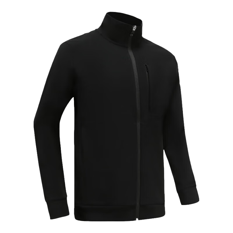 DECATHLON Sports Jacket, Lightweight, Quick-Drying, Breathable, Rainproof, Windproof, Fitness Windbreaker MSGJ, Rock Black, M4781265