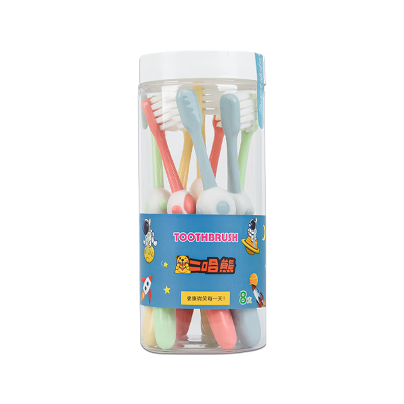 BRUSHING BEAR Small Brush Head Soft Bristles Gum Care for Ages 3-6 Elementary School Children's Interdental Brush, Sam's Club Style Children's Toothbrush, 8 Pieces