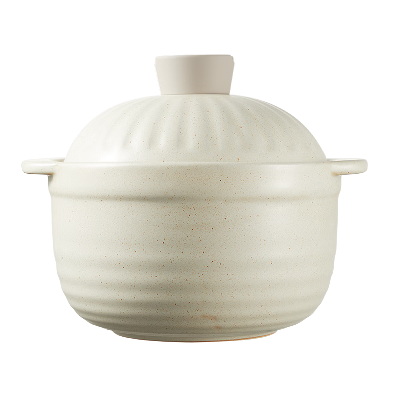 COOKER KING Ceramic Pot with Double Lids And Dual Circulation System for Claypot Rice, Porridge, Braised Dishes, Health Soups, 4.3L Capacity