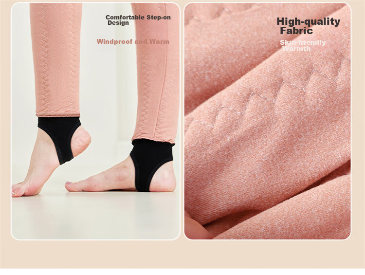 LangSha [Fall New Arrival] Silk Thermal Pants for Women, Winter Outer Wear, Fleece-Lined, Thickened Base Layer Pants, Plus Size, Extra Thick Cotton Pants 17