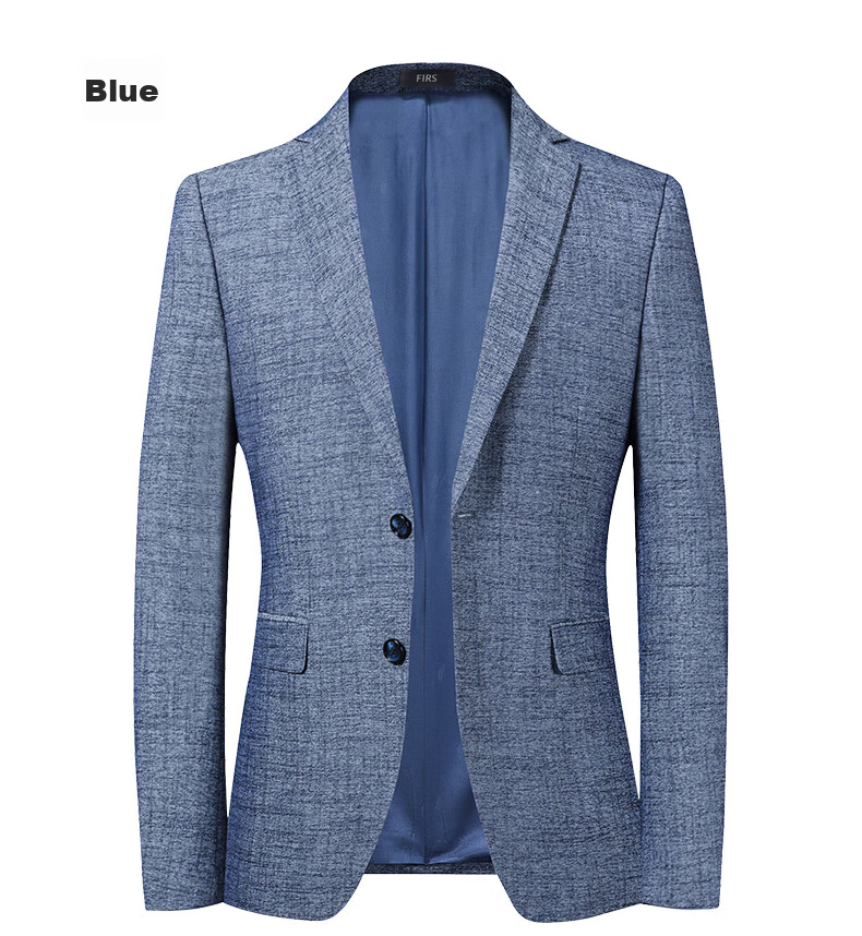 FIRS Men's Suit Jacket, Autumn Business Style, Middle-Aged Elastic Blazer, Casual Men's Single Suit Coat, Formal Work Attire, Wedding Suit, 2036 Blue, Size 185 23