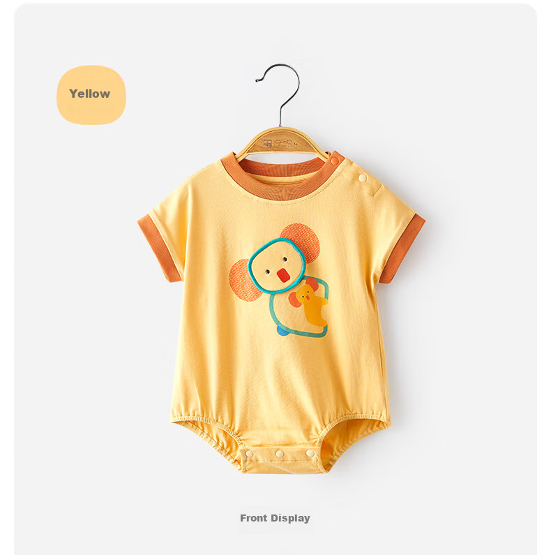 Wismorni Baby Romper, Summer Thin Style, Infant Triangle Bodysuit, Short-Sleeve Onesie, Newborn Crawling Suit 6