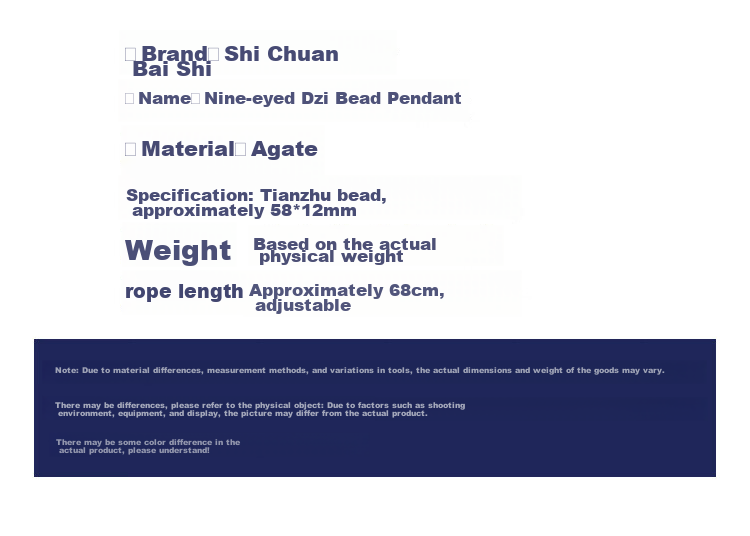 Shichuanbaishi Tibetan Nine-Eyed Dzi Bead Pendant Crystal Agate Necklace for Men And Women, Lucky Charm Amulet, Couple's Birthday Gift 6
