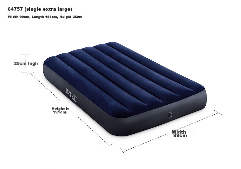 INTEX Inflatable Mattress Car Bed Nap Folding Bed Hospital Companion Single Air Mattress Outdoor Moisture-Proof Mat 64756D 8