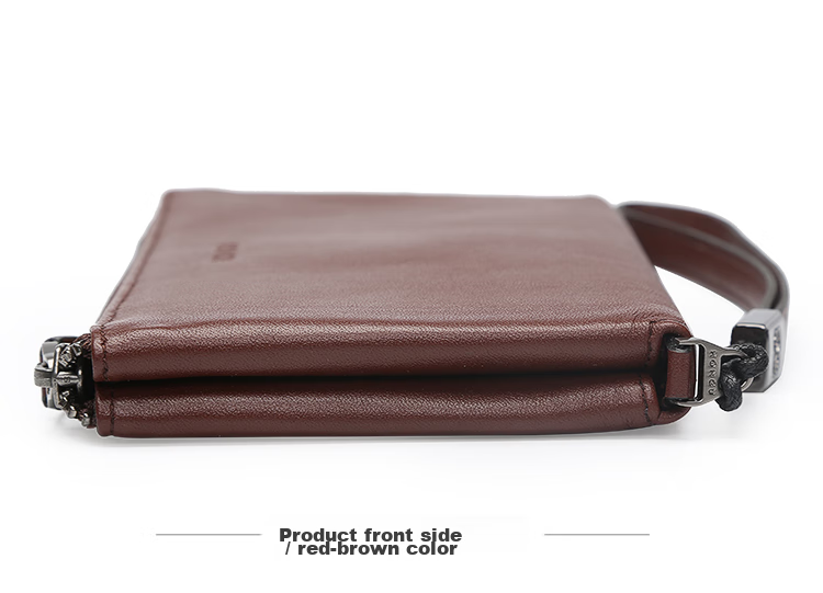 HONGU Handbag, Top-Grain Leather Men's Clutch, Long Wallet for Men, Gift Box Packaging, Birthday Present 24