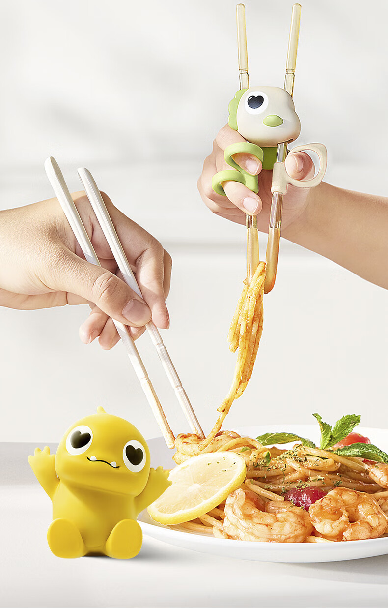 Babycare Children's Training Chopsticks PPSU Material Toddler Helper Chopsticks Four-in-One Learning Chopsticks with Storage Box 3
