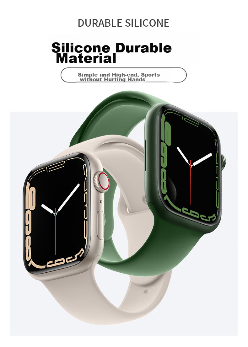 Weiqiantu Compatible with Apple Watch Series 12/11/10/9/8/7/6/ultra4/32, Sports Silicone Watch Band for Men And Wome 5