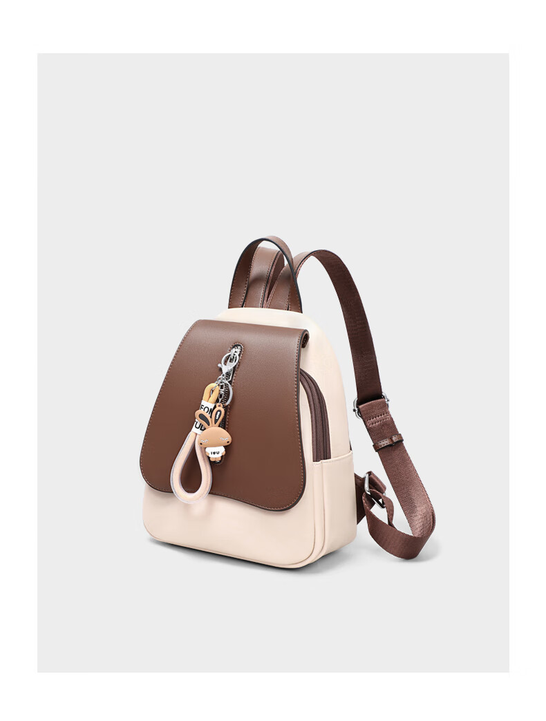 YUYULA Leather Backpack for Women, Luxury Large Capacity Backpack, Stylish And Lightweight Travel Bag for College Students, Birthday Gift for Girlfriend 15