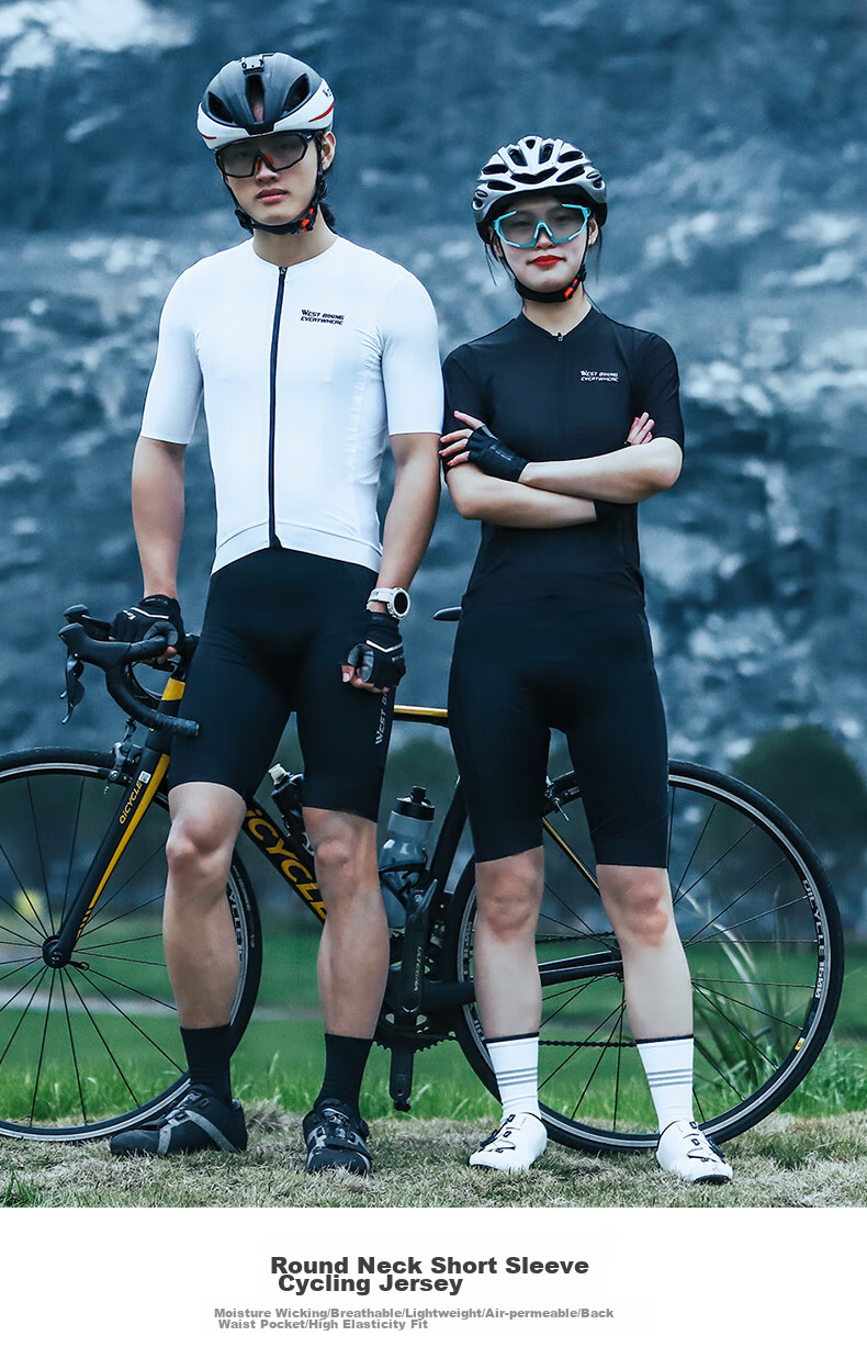 WestBiking Summer Cycling Jersey Short Sleeve Top, Black, M 1