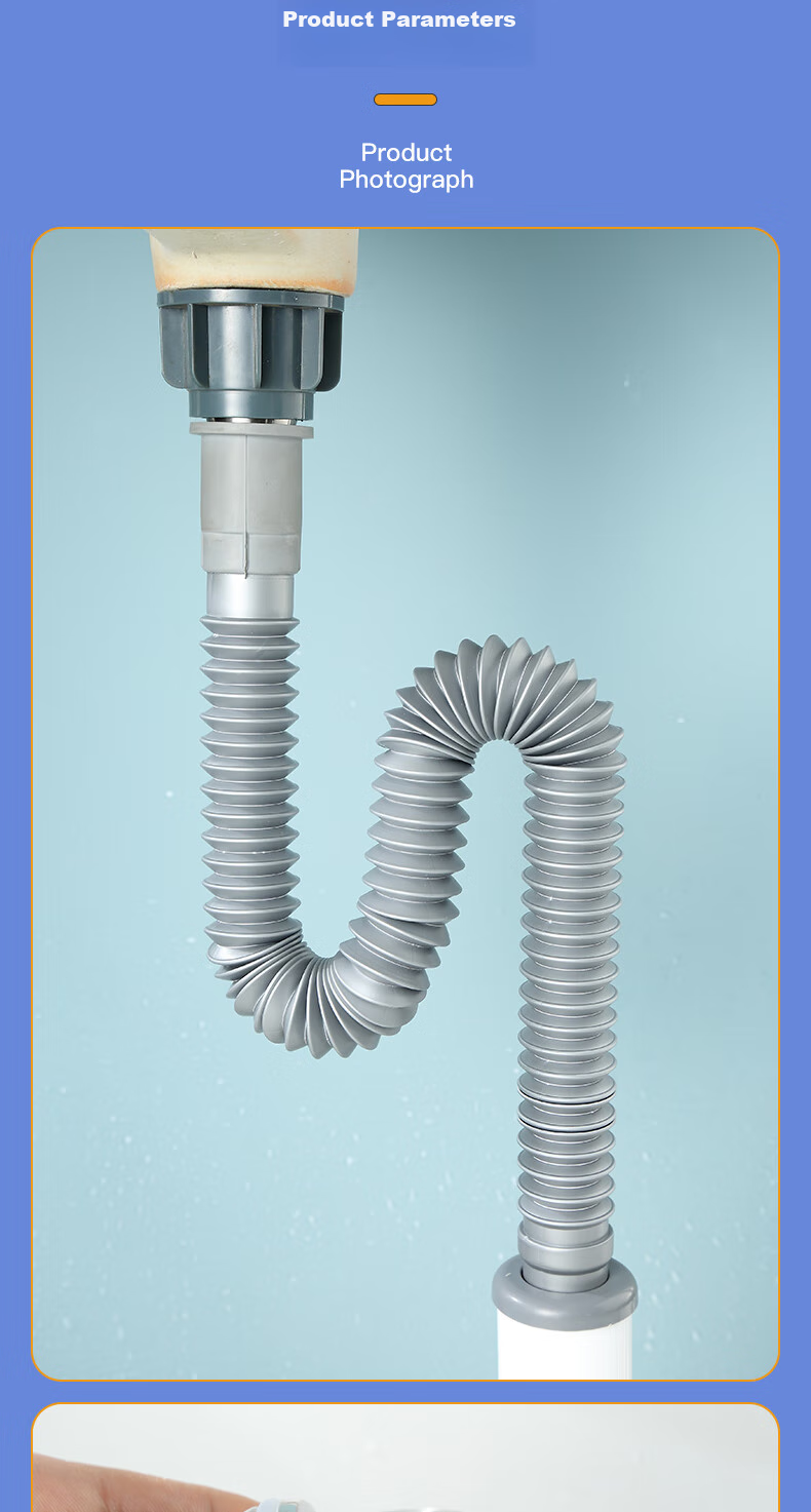 KEGOO Sink Drain Pipe, Washbasin Flip-Down Drain Kit, Horizontal Drainage System for Washbasins, Anti-Insect And Odor Prevention K5042 14