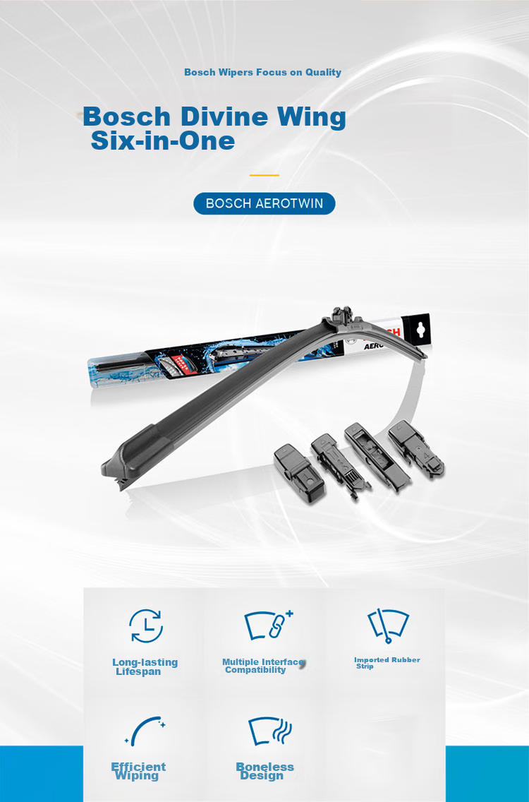 BOSCH Shenyi Six-In Wiper Blade, 23 Inches Single Pack (Multi-Functional Interface, Consult Customer Service for Vehicle Compatibility) 2