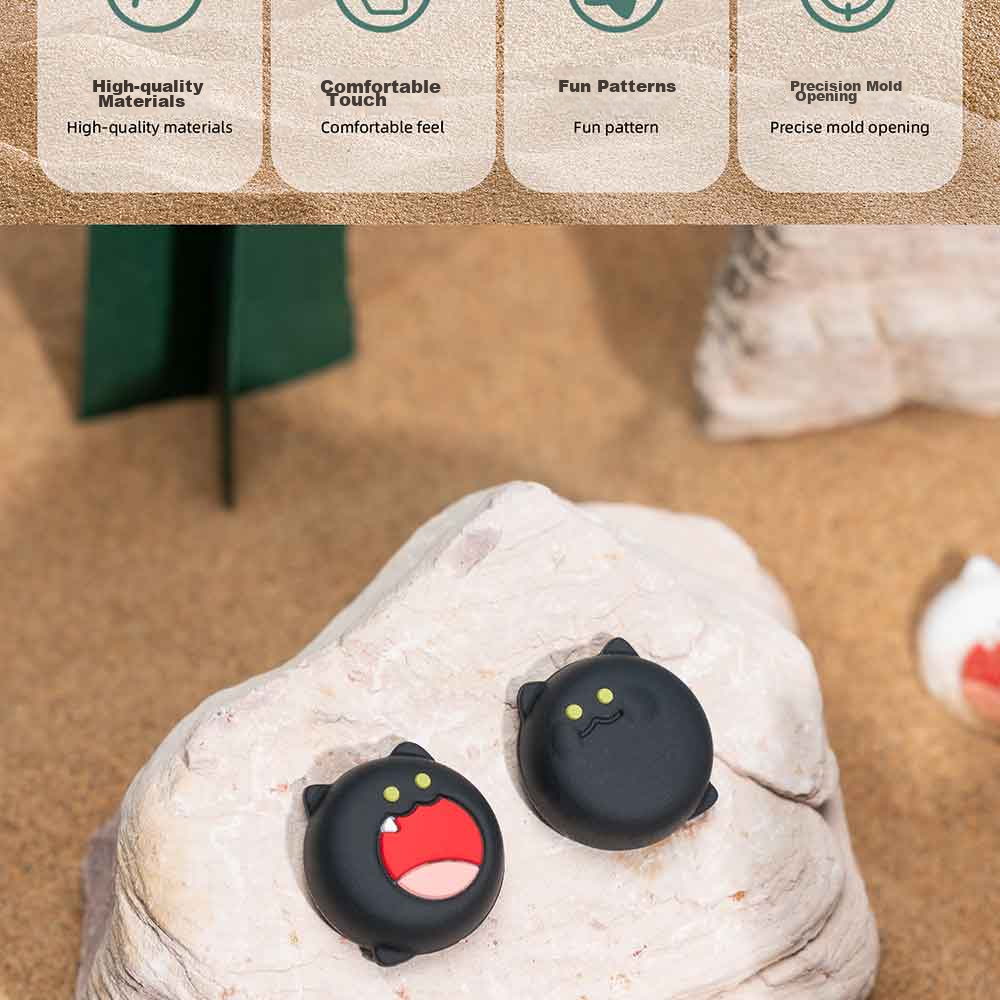 Jixiang Bobo Cat Switch Joy-Con Capsule, Compatible with OLED/NS/LITE Silicone Protective Cover for Joy-Con Controller, 4-Piece Set, Gaming Accessories 3
