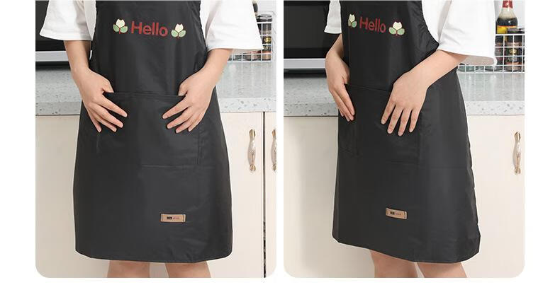 Guangduola Waterproof Apron, Kitchen Oil-Proof, Home Cooking, Sleeveless Workwear, Unisex for Men And Women, Household Cleaning, Pink 8