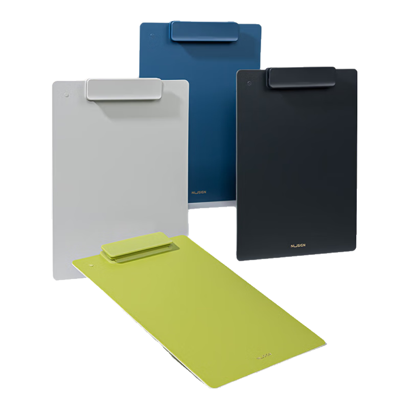 Deli A4 File Folder Board, Dual-Use for Horizontal And Vertical, Rotating Clip Writing Pad, Student Writing Mat, Thickened Meeting Folder for Document Storage, Elegant Black NS502