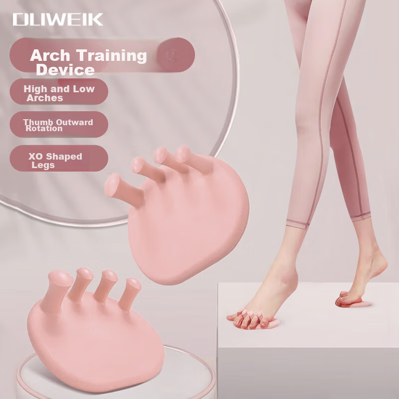 Duweike Arch Support Trainer, Leg Shaping Device for Bunions And Flat Feet, Arch Collapse Exercise, One Pair in Pink