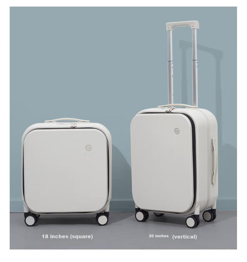 Mixi Front-Opening Aluminum Frame Suitcase, Trolley Case with Password Lock, Large Capacity Luggage for Travel, Carry-On Suitcase for Me 19