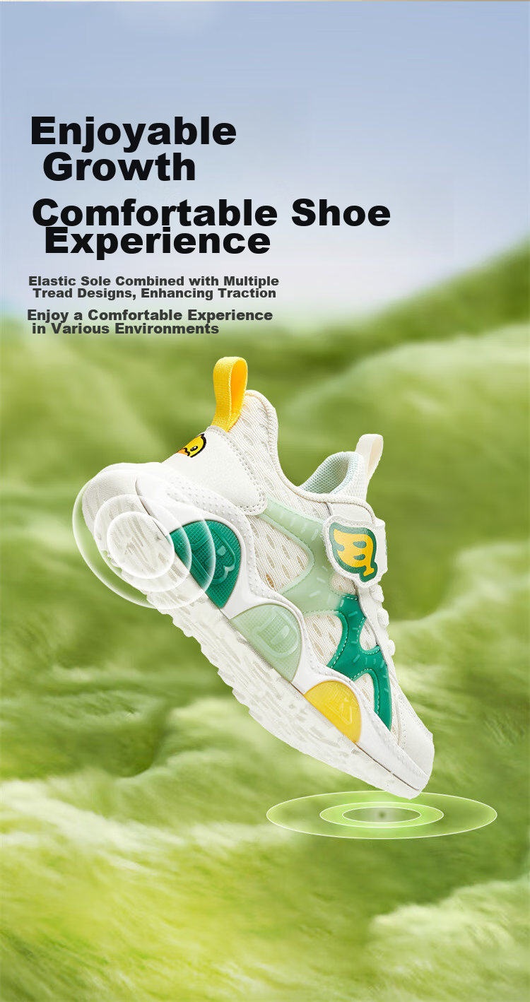B.Duck Children's Walking Shoes, Baby Summer Mesh Light-Up Shoes, Boys And Girls Single Mesh Shoes, 3969 Rice Green, Size 26 6