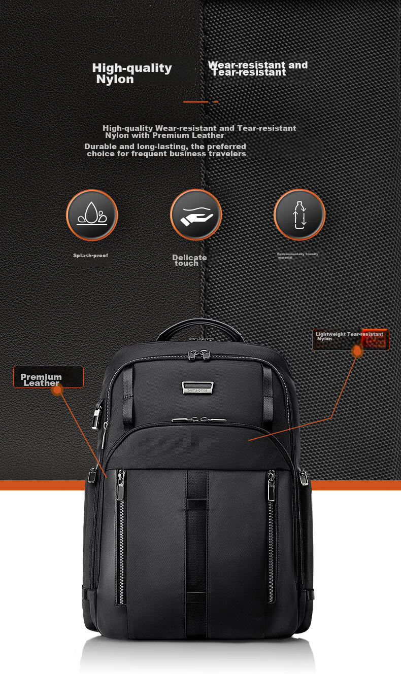 Xinxiuli Large Coffee Bag Men's Backpack, 15.6-Inch Laptop Bag, Business High-End Large Capacity Travel Bag, Father's Gift KO1 4