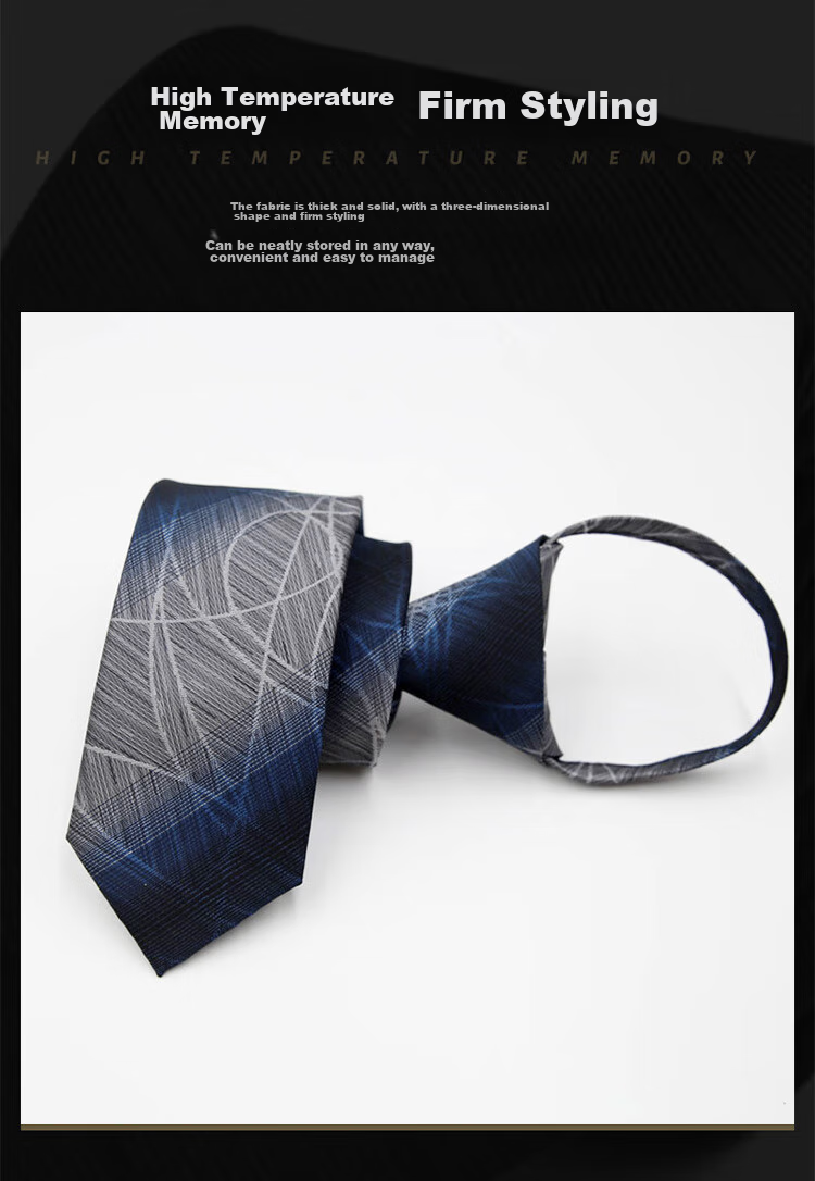 FitonTon Wedding Anniversary Men's Necktie, Formal Business Suit, No-Tie 8cm Tie, Gift Box Set, New Year And Valentine's Day Gift 6