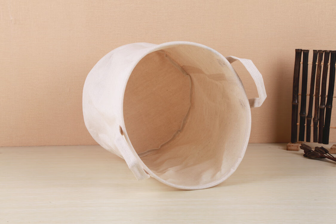 Yuanben Cotton Linen Fabric Laundry Hamper, Foldable Large-Size Dirty Clothes Basket, Ins Storage Bin, Open-Top Storage Basket 13