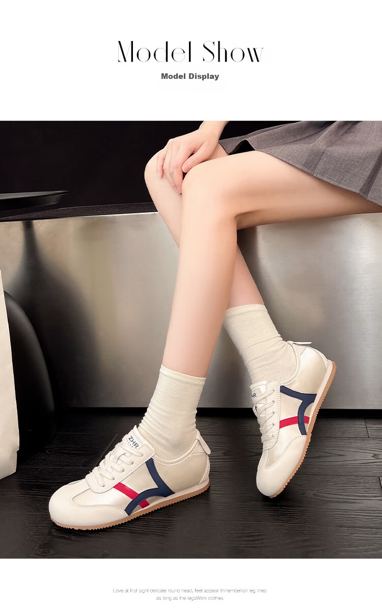 ZHR Dexun Women's Retro Soft-Soled Low-Top Shoes, Sports Commuter Casual Shoes, Versatile Fashionable New White Sneakers 12