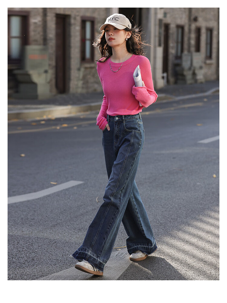 Dme [Sweet Oxygen Sweater] Spring And Autumn Youthful Fashionable Hollow Design Pink Airy Stylish Knit Sweater for Wome 5