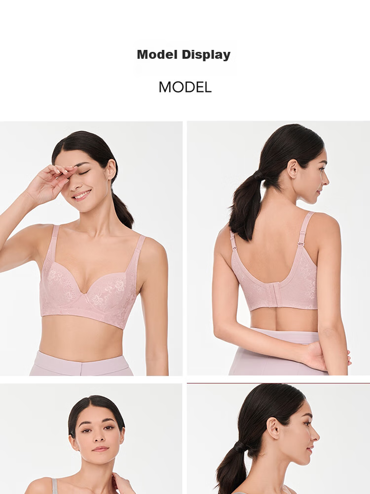 Aimer Push-Up Side Support Adjustable Large Bust Minimizer Sexy Plus Size Bra AM11571 Gray A75 20