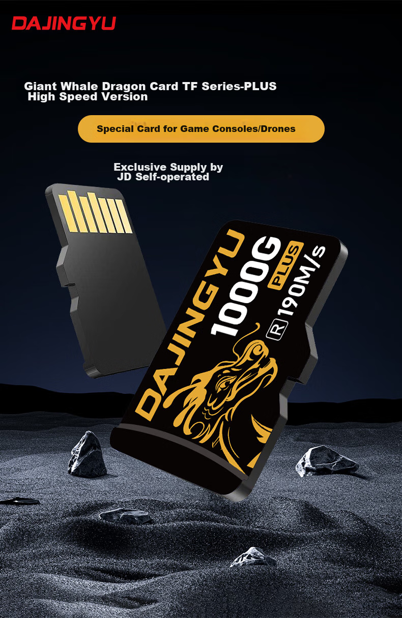 DAJINGYU, Big Whale TF Card (Micro SD), 64GB, DJI Pocket 3/4 Memory Card, Action 5 Sports Camera Storage Card, Compatible with Drones And Game Consoles 2