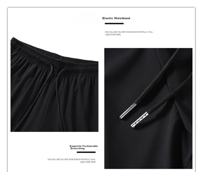 JEEP SPIRIT Casual Pants, Summer Ice Silk Quick-Dry Outdoor Versatile Sports Breathable Loose-Fitting Trousers, Gray Straight Leg, 2XL 11
