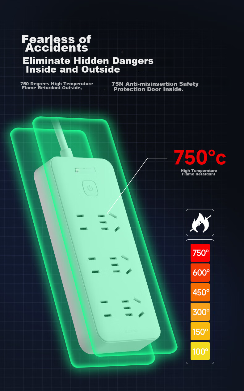 NVCleishidiangong New National Standard, 6-Outlet 3-Meter Power Strip, Socket Extension Cord, EP461 7