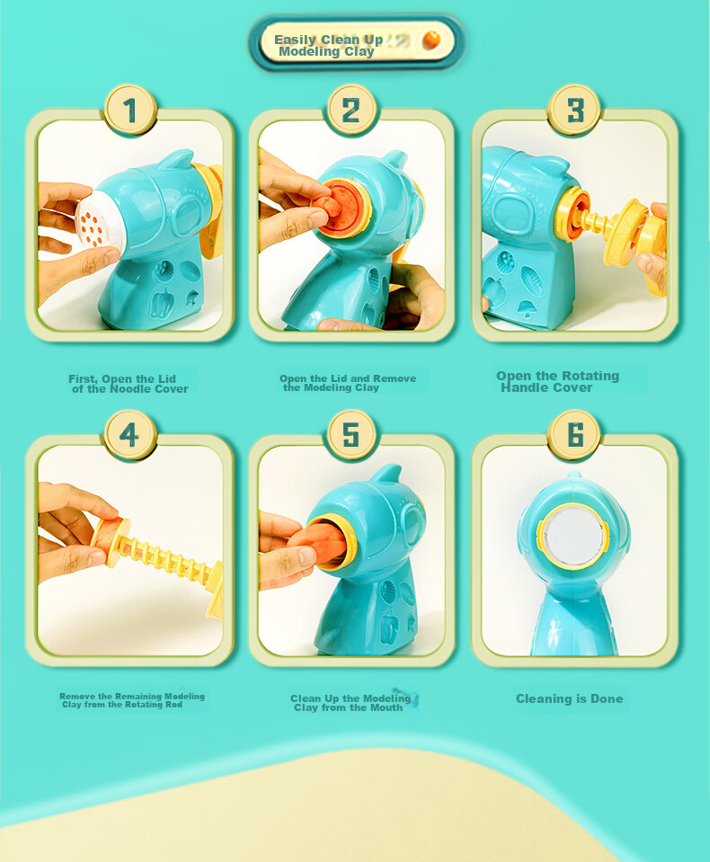 Deli 24-Color Food-Grade Colored Clay Non-Clay Play Dough Toy Birthday Gift Craft YC180-24A 14