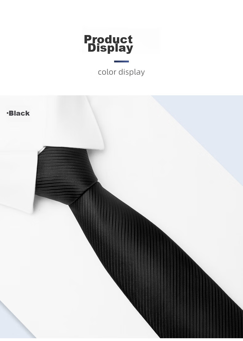 Luomeng Men's Business Formal Necktie, 8cm Hand-Tied, for Interviews, Work, Groomsmen, Wedding Ceremony, Gift Box Packaging 10